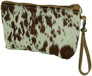 Myra Bag Women's And White Hair-On Pouch Brown One Size