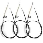 STARVAST 3 Pcs Sofa Recliner Cable Replacement Part Recliner Couch Release Cable 37 inch, 5mm Cable Barrel End S-shaped Hook Exposed Cable with a spring fitted (4.75 in Length)