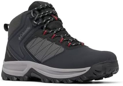 Columbia Mens Transverse Waterproof Hiking Boot, Black/Mountain Red, 9.5