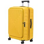 Kaleenie 29 Inch Luggage with Expandable Zipper & Side Opening Design, 50 * 31(35)*76cm, 117L~133L Ligthweight ABS+PC Hardshell Checked Suitcase, Yellow