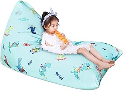 Jorbest Stuffed Animal Storage, Dinosaur Bean Bag Chair, Stuffed Animal Storage Bean Bag Chair for Kids and Adults, Dinosaur Bean Bag for Boys and Girls - Cover ONLY (Dinosaur 200 L/52 Gal)