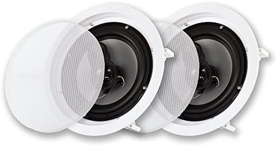 Acoustic Audio CSic83 in Ceiling 8" Speaker Pair 3 Way Home Theater Speakers