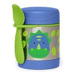 Skip Hop Baby Zoo Little Kid and Toddler Insulated Food Jar and Spork Set, Multi, Dinosaur