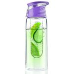 Asobu Flavor It Infuser Tritan Water Bottle Pure Fruit Flavour 2 Go Bpa Free (PURPLE)