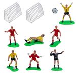 Dekora, Football Cake Toppers, Birthday Cake Decoration, Football and Sport Themed Cake, 7 Figures, 2 Goals and 1 Ball