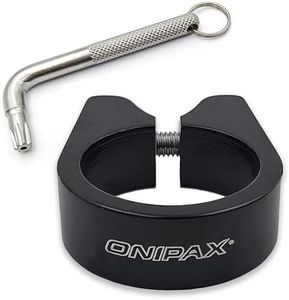 ONIPAX Anti-Theft Bicycle Seat Post Clamp Aluminum Alloy 31.8MM Black (34.9mm)