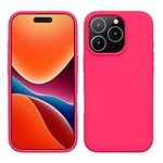 kwmobile Case Compatible with Apple iPhone 16 Pro Case - TPU Silicone Phone Cover with Soft Finish - Neon Pink