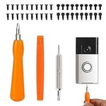 LUTER Doorbell Screwdriver Kit, 4 Kinds Doorbell Screwdriver Bits with 40pcs Doorbell Screws, Video Doorbell Screwdriver for All Doorbells, Battery Replacement and WiFi Password Reset