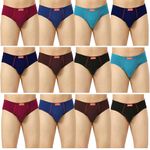 Frenchie® Plus Men's 100% Combed Cotton Solid Brief with Soft Concealed Waistband | Combo Underwear for Men