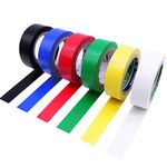 YTBUBOR 6 Pack Mixed Colour Electrical Insulation Tape Adhesive Gaffer PVC Tape 10M x 17MM (32.8 Feet x 0.67 Inches)