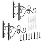 Artilife Plant Hanger Bracket,4Pack Metal Plant Hanging Bracket Hook Sturdy Wall Plant Hangers Bracket for Hanging Bird Feeders,Lanterns,Planters,Wind Chimes,Ornaments with Mounting Screws