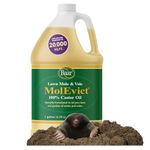 Baar Products - MolEvict Lawn Mole Castor Oil - Lawn & Garden Protection - Up to 20,000 Sq. Ft. of Coverage - 1 Gallon