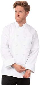 Chef Works Men's Bordeaux Chef Coat, White, Medium