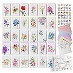 Dessie 100 Floral Blank Note Cards 