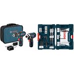 Bosch Power Tools Combo Kit CLPK22-120 (12V Cordless Drill/Driver and Impact Driver) + Bosch MS4041 41-Piece Drill and Drive Bit Set