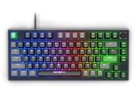 nerdytec CYKEY - Mechanical Gaming Keyboard with RGB Backlit, Wired TKL Layout with Hot-Swappable Switches and Multi-Control Knob, 75% Compact Design, for PC and Laptop Windows/Mac, with QMK/VIA