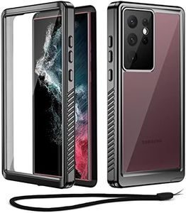 Beeasy Cover Samsung Galaxy S22 Ultra Impermeabile, Robusta Custodia Antiurto con Protezione per Lo Schermo, Protezione Completa Fronte e Retro Compatibile con S22 Ultra 6.8", Nero