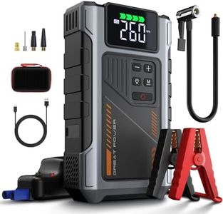Portable Jump Starter with Air Compressor 4000A Peak with 150PSI Tire Inflator, Jump Box for 12V Car Battery Power Booster Pack (Up 8.0L Gas/6.5L Diesel Engine)