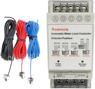 Roamoris Automatic Water Level Controller,Liquid Level Sensor ,Auto 12V Pump Float Switch Relay ,Pump Control with 6.5ft Detector,for Water Tank,4 Modes,NC02