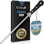 Cutluxe Honing Rod, Sharpening Steel for Kitchen Knives – 10" Honing Steel – Ergonomic Handle Design – Artisan Series