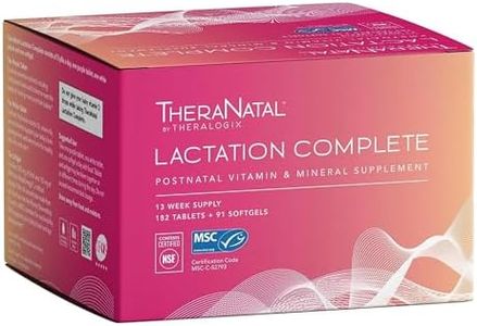 Theralogix TheraNatal Lactation Complete Postnatal Vitamin Supplement - 13-Week Supply - Breastfeeding Supplement for Women - NSF Certified - 182 Tablets & 91 Softgels