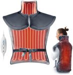 BOB AND BRAD Weighted Heating Pad for Back Pain Relief, 24"x34'' Electric Heating Pad for Neck and Shoulder with 6 Heat Settings, Full Body Heating Pad, Machine Washable, Auto Shut Off, ETL Certified