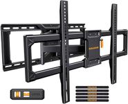 Perlegear Full Motion TV Wall Mount for 37-90 inch TVs, TV Bracket Supports Swivel Articulating Level Extension Tilt Arms, Max VESA 600x400mm up to 150lbs, 12"/16"/24" Wood Studs, PGLF16