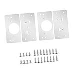 OSALADI Metal Mending Plate Stainless Steel Mending Plate 10pcs Repair Hinge Repair Plate Cabinet Hinge Flat Corner Brace Home Depot Metal Repair Bracket Drawer Hinges Fixing Plate