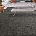 iCustomRug Affordable Indoor/Outdoor Carpet with Marine Backing, Many Carpet Flooring for Patio, Porch, Deck, Boat, Basement or Garage 6' X 10' in Charcoal