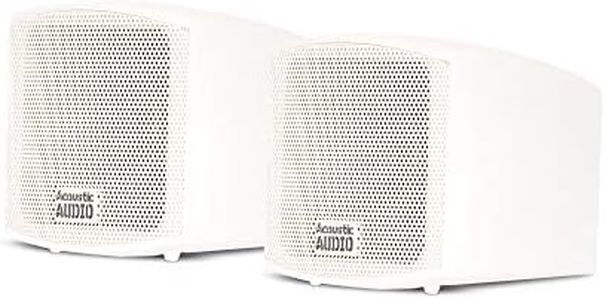 Acoustic Audio AA321W Mountable Indoor Speakers 400 Watts White Bookshelf Pair