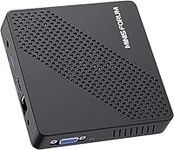 N40 Mini PC Fanless Celeron N4020 (up to 2.8GHz) with 4GB DDR4/64GB eMMC RAM Support 4K UHD, VGA Port,2.4G/5.8G WiFi&BT4.2,3xUSB3.0 Ports,1x SD Card Slot for Business Home Office