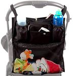 BTR Slimline Pram Buggy Organiser Storage with Shopping Net. Universal Fit & Water Resistant Plus 2 Free x Buggy Clips.