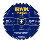 IRWIN Marples 10-Inch Circular Saw Blade, Hi-Alternate Tooth Bevel, 80-Tooth (1807370)