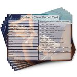 Sunbed Client Cards A6 Size - Salon and Therapist Customer Consultation Record - Treatment Services Essentials - Profile and Recording Forms - Beauty Stationery - 210x297mm - Pack of 200