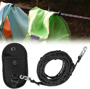 3.5m Camping Clothesline with 24 Fixed Beads,Portable Clothes Line,Non-Slip Clothesline for Laundry, Garden, Balcony, Motorhome, Camping Travel Accessories,Washing Line Clotheslines