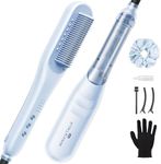 Wavytalk Pro Steam Hair Straightener Brush, Steamline Pro 3 in 1 Straightening Brush, Steam Reduces Damage, Nourishes Hair, and Expedites Straightening