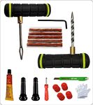 Alfon Air Flow Tubeless Tyre Puncture Repair Super Kit for Cars, Bikes with Rubberize MS Pipe for Perfect Grip. (10 Items)