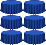 Showgeous 6 Pack Royal Blue Round Tablecloth 90 Inch Round Table Cloth Washable Polyester Tablecloths for Round Tables Decorative Fabric Round Table Cover for Dining Wedding Party Banquet Buffet