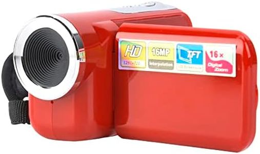 Video Camera Camcorder, 16X HD Digital Camera Recorder with 2in TFT LCD Sceen, Kids Vlogging Camera, 32GB Handycam Camcorder Camera for Photography, for YouTube (Red)