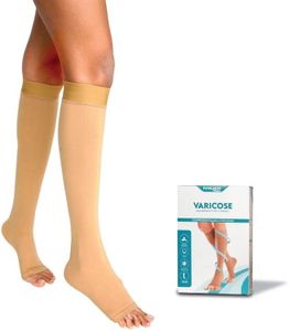 FOWLNEST Cotton | Not Seamless/stiched | DVT Medical Class 2 Compression Stockings For Varicose Veins & Leg Swelling - Unisex Knee-length Compression Socks For Men & Women 23-32 mmHg - XL