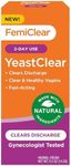 FemiClear YeastClear Cream, Clears Discharge, Fast-Acting, Made with Natural Ingredients, Gynecologist Tested, 0.5oz Cream