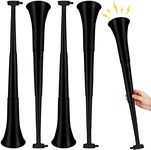 Outus 4 Pieces Collapsible Stadium Horn 24 Inch Vuvuzela Plastic Trumpet Horn Blow Horn Noisemakers for Sporting Events Graduation Games School Sports Party Supplies Favors Accessories (Black)