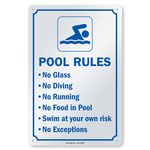 SmartSign "Swimming Pool Rules" Sign | 10" x 15" Plastic