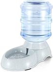 MIXCART Pet Water Dispenser Self-Dispensing Gravity Pet Feeder Waterer Cat Dog Birds Water Dispenser Feeding Bowl Drinking Automatic Water Supplies,3.8L Large