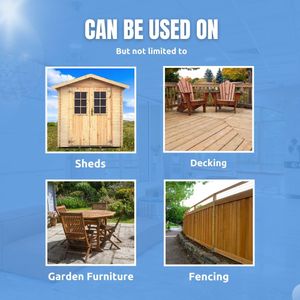 SmartSeal Wood Sealer 5L – Clear Exterior Waterproof Sealant for Fences, Decking, Sheds