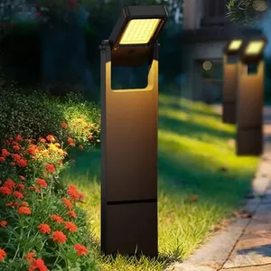 lnsyhouse 4-Pack Solar Pathway Lights for Garden & Yard - 40 LED Waterproof Outdoor Lighting, 12H Auto-On/Off, 4 Modes & Adjustable Heads with Large Solar Panel (IP65 Rated)