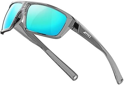 ATTCL Polarized Wrap Sunglasses For Men Cycling Driving Fishing - Sports Glasses Ultralight 5001 Clear+Blue