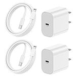 iPhone13 12 Fast Charger [Apple MFi Certified],2Pack USB C Wall Charger 20W PD Wall Charger Block Plug with 6 Foot USB C to Lightning Cable Compatible iPhone 13/13 Pro Max/12/Pro/11/XS/X/8Plus