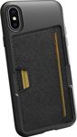 Smartish iPhone X/XS Wallet Case - Wallet Slayer Vol. 2 [Slim Protective Kickstand] Credit Card Holder for Apple iPhone 10s/10 (Silk) - Black Tie Affair