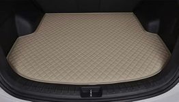 CHIRON Boot Compatible with Honda Jazz Luxurious Custom Fitted Car Trunk/Boot/Dicky Mats - Beige